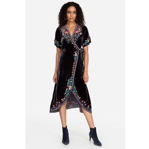 JOHNNY WAS ISADORA VELVET WRAP DRESS